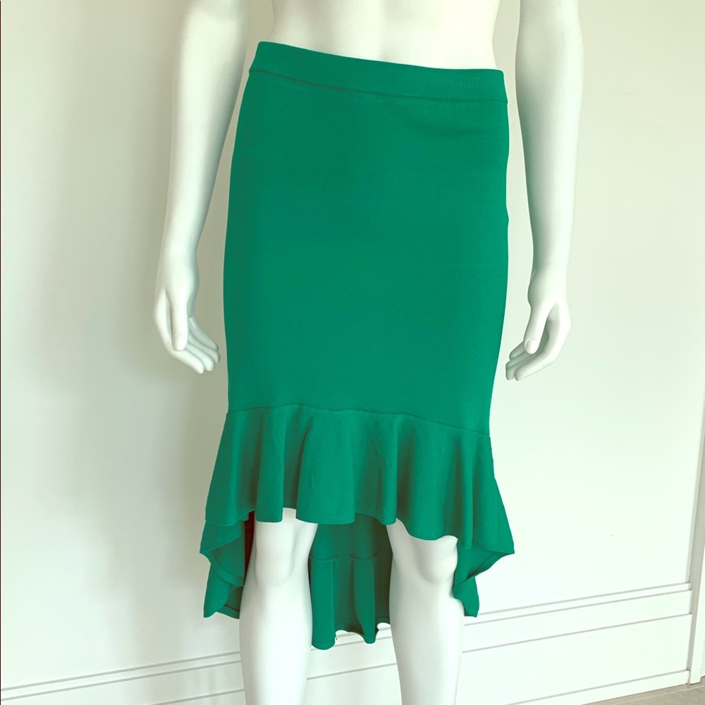 2 for $20 Knit stretch ruffle hem skirt